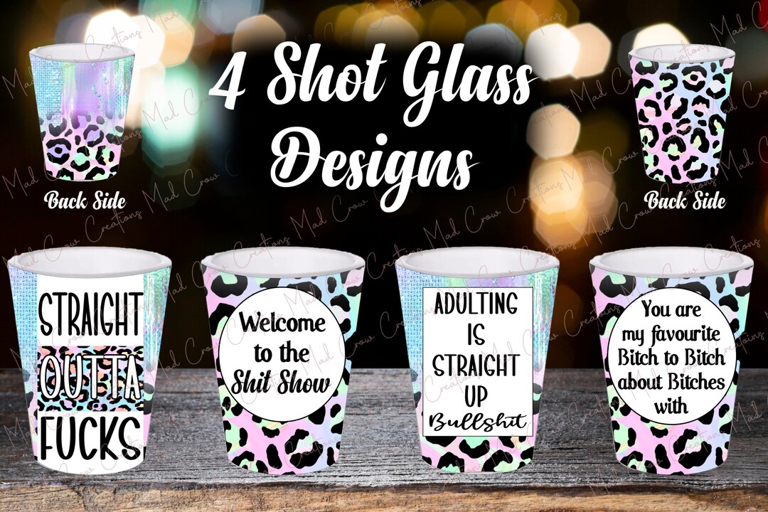 Shot Glass Sublimation Designs/shot Glass Png/shot Glass Wrap/ladies