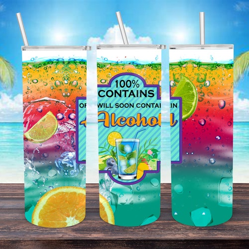 Summer Drink Tumbler Design/alcohol Tumbler Designs/adulting Etsy