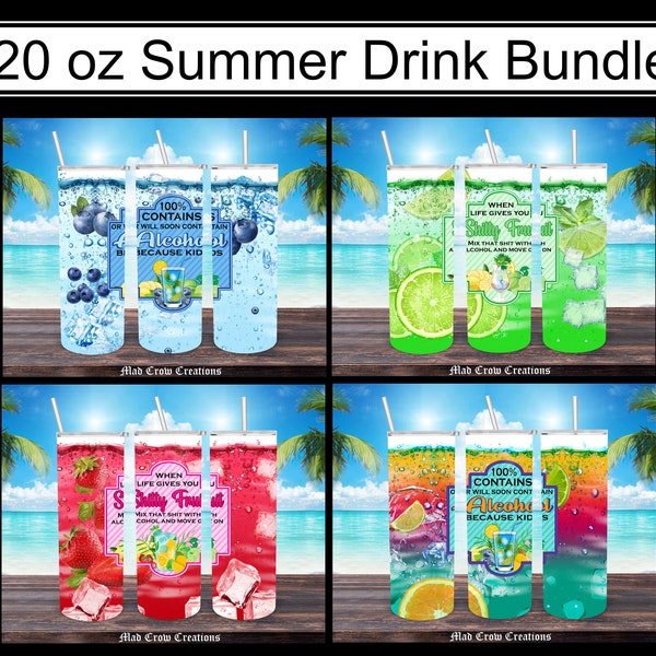 Summer Drink Tumbler Design Bundle /Alcohol Tumbler Designs/Tumbler Design Bundle/Adulting Tumbler Designs/Summer Tumbler Designs