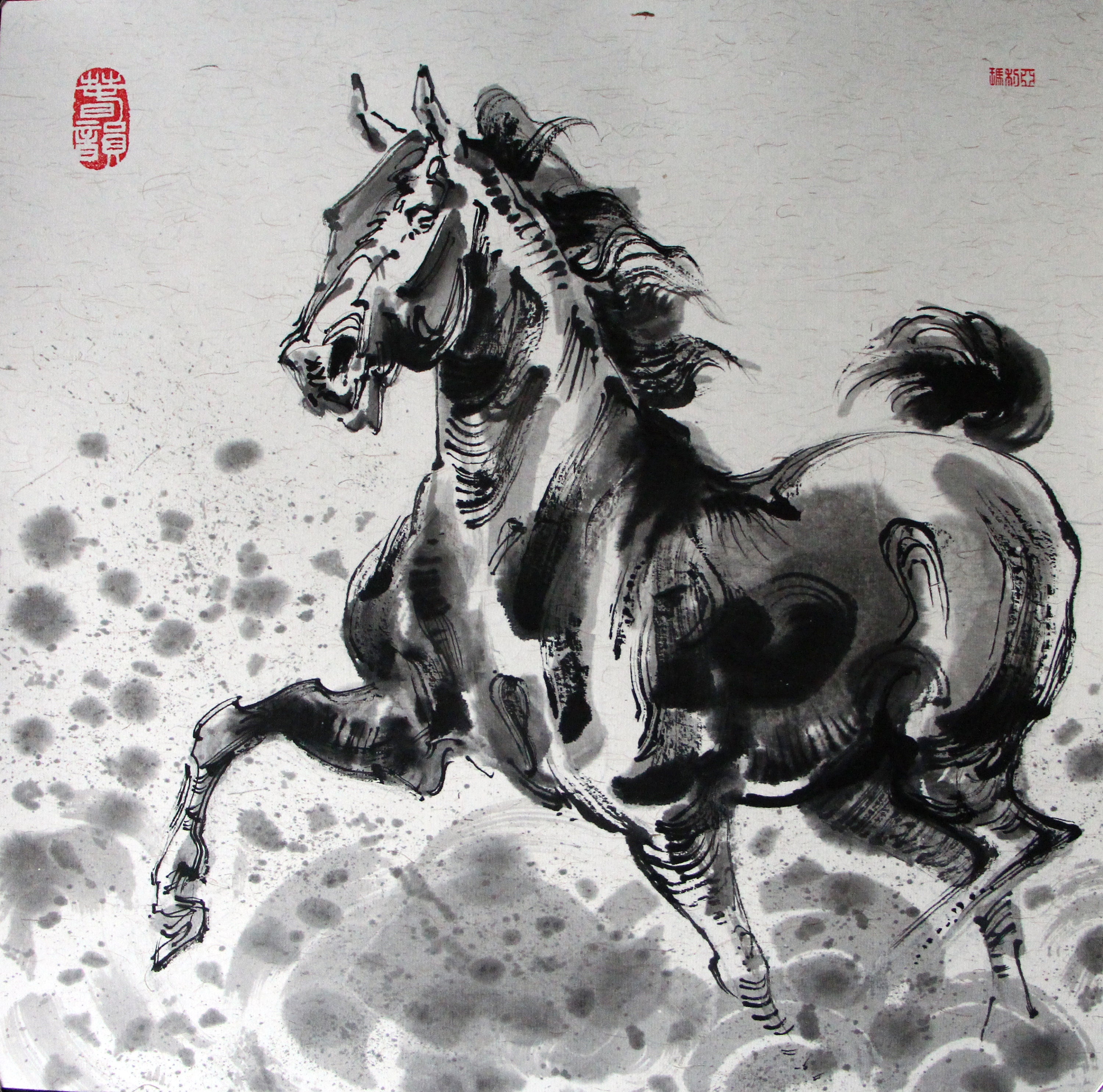 Horse Painting Sumi-e Original Art Ink Equestrian Art Equine