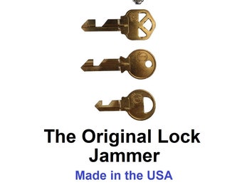 The Original Lock Jammer. Set of 4. Schlage-Kwikset-Yale-Master Secure Locks to Prevent Entry.  Killer Key