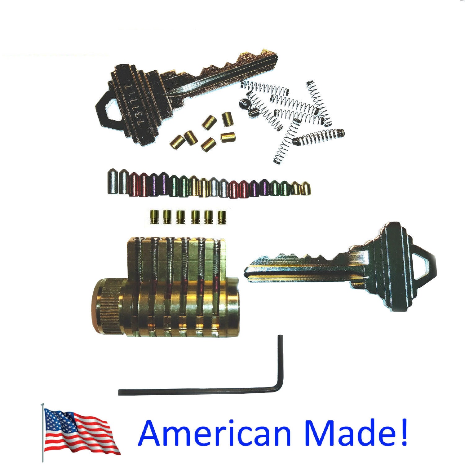 CUTAWAY PRACTICE Lock All Brass Cylinder Locksmith Serrated Etsy