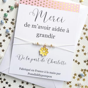 Armband für einen Lehrer an einer Kordel, personalisierte Karte mit Umschlag, personalisiertes Lehrergeschenk, Geschenk zum Jahresende