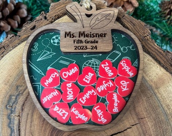 Teacher Shaker Style Ornament Personalized Custom Ornament