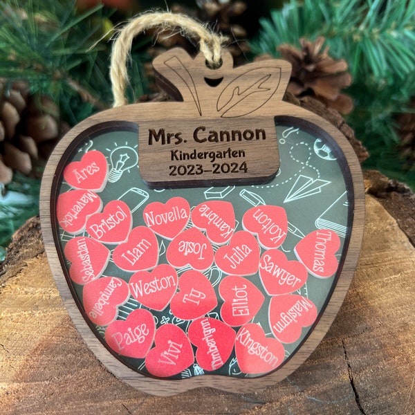 Teacher Shaker Style Ornament Personalized Custom Ornament
