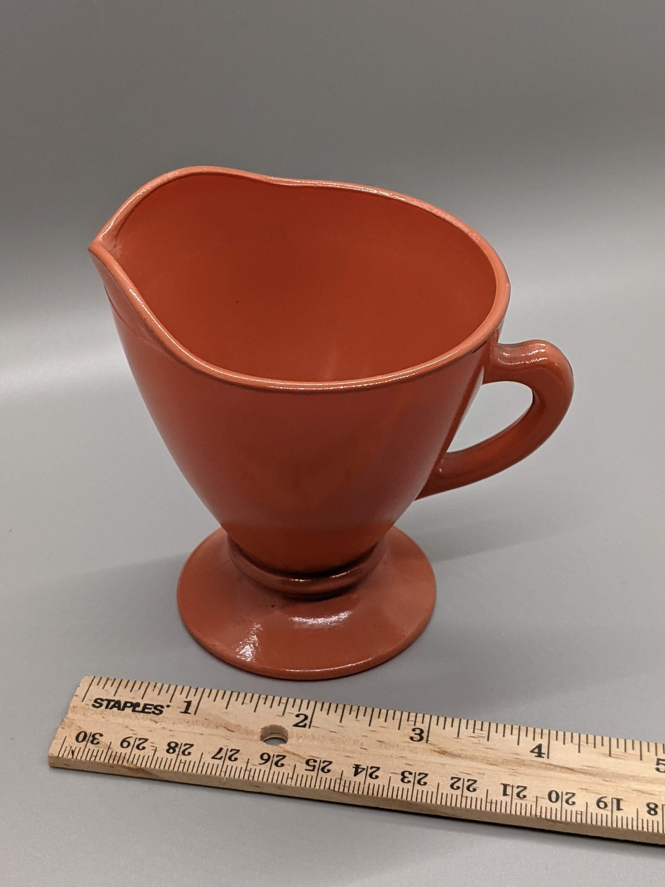 FIREKING CREAMER Orange Milk Glass Anchor Hocking Vintage Collectible