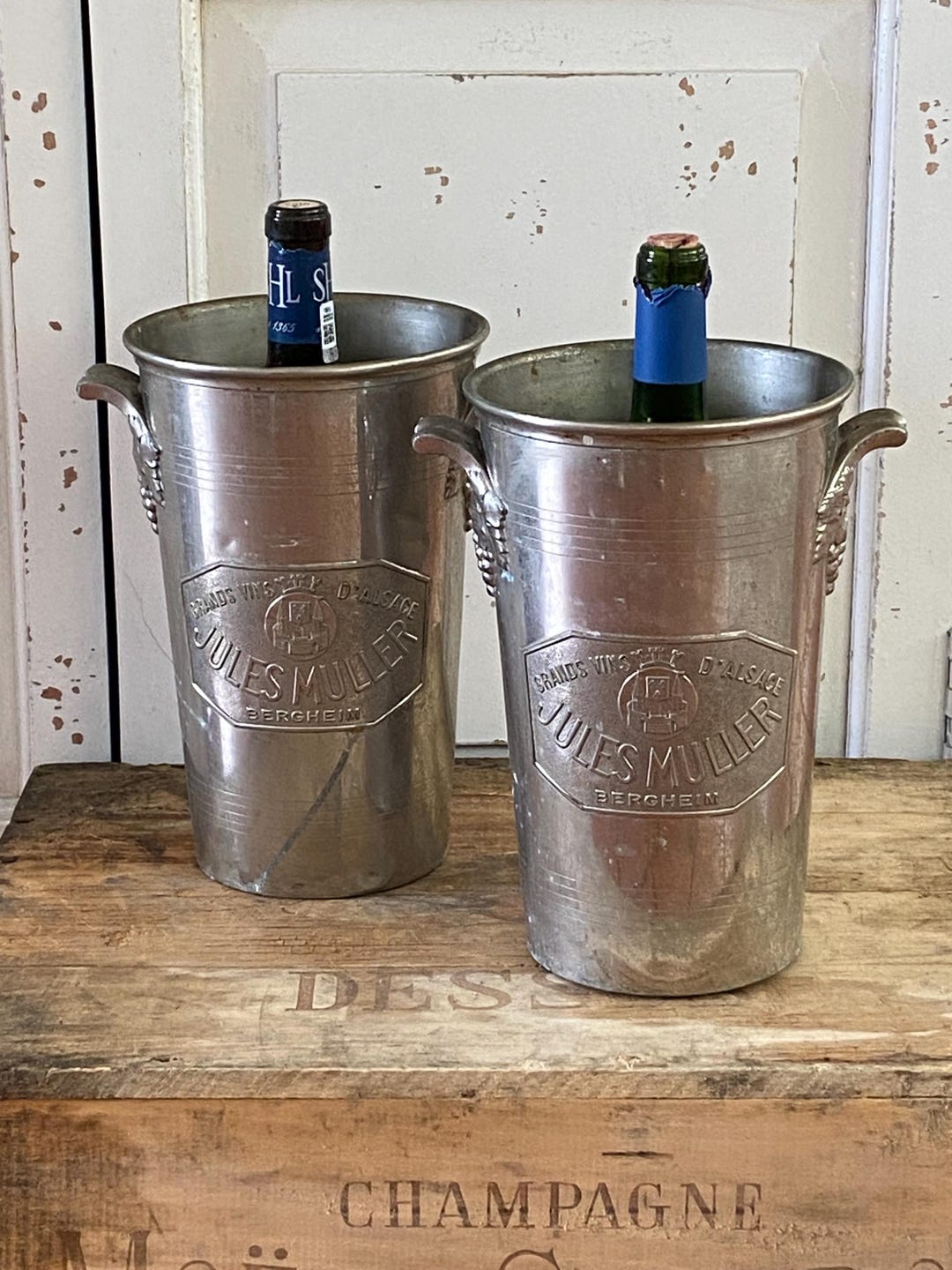 Rare Pair of French Vintage Champagne Buckets - Etsy