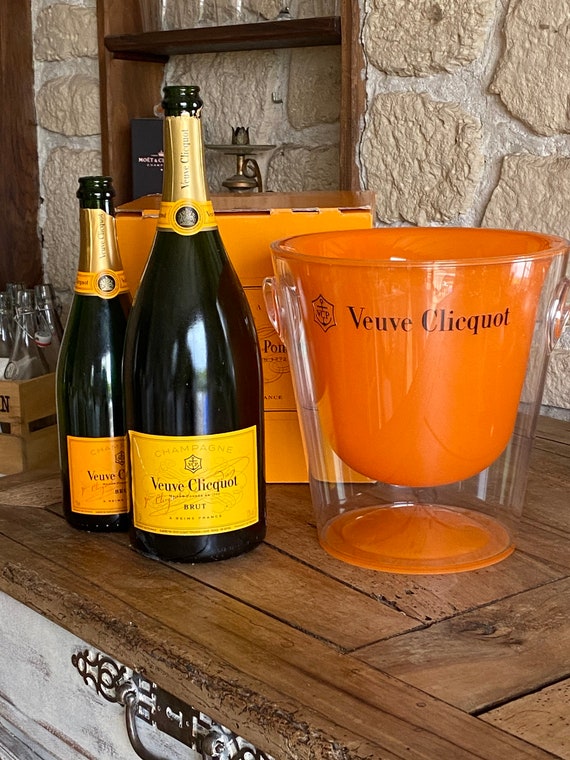 Seau à Glace Veuve Clicquot Ponsardin – Orange – Métal – Fabriqué En France