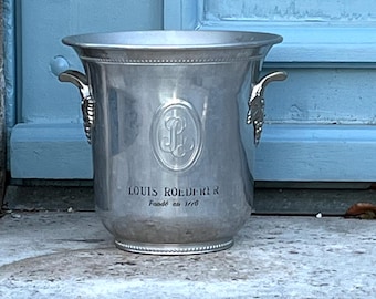 Seau à Champagne Louis Roederer En Métal Argenté - Idéal Pour Apéritif Et Soirées