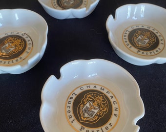 Laurent Perrier Champagne Porcelaine Ashtrays Set of 4 - Etsy