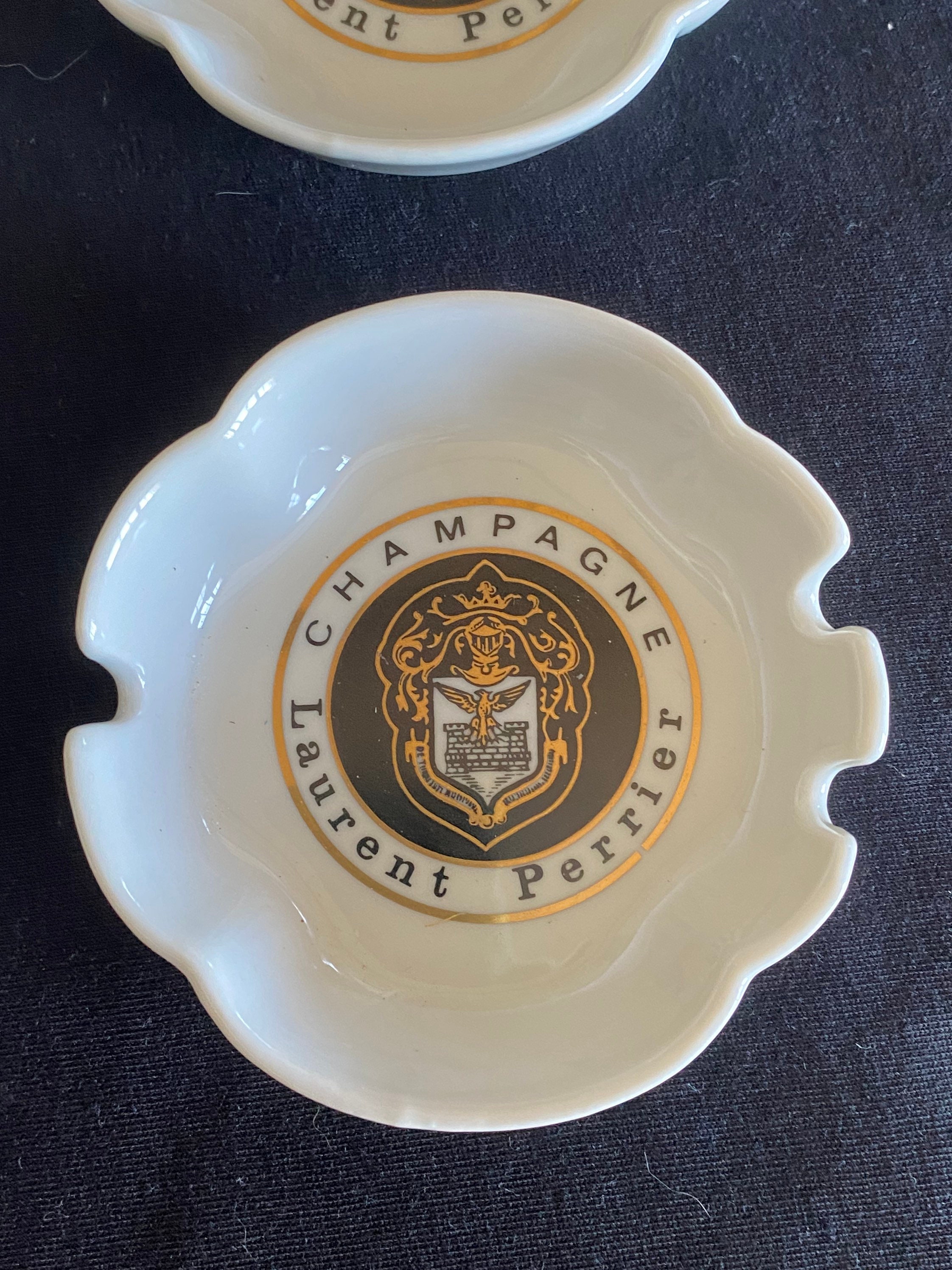 Laurent Perrier Champagne Porcelaine Ashtrays Set of 4 - Etsy