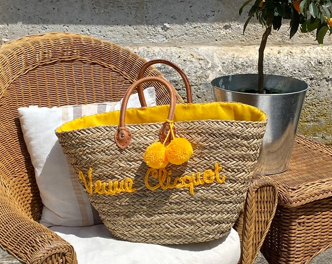 Veuve Clicquot Wicker Basket Bag. Veuve Clicquot Super Stylish Beach