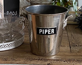 Seau à Champagne Vintage Piper-Heidsieck – Bronze Argenté Diem Paris – Déco Bar