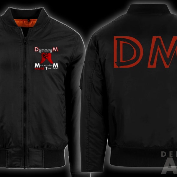 Blouson Bomber DM Noir Unisexe Depeche Mode Art