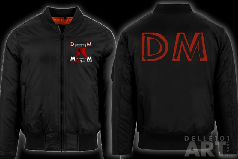 DM Bomber Jacket Black Unisex Depeche Mode Art Bild 1