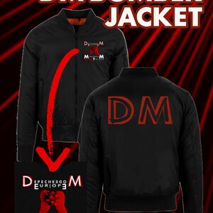 DM Bomber Jacket Black Unisex Depeche Mode Art Bild 3