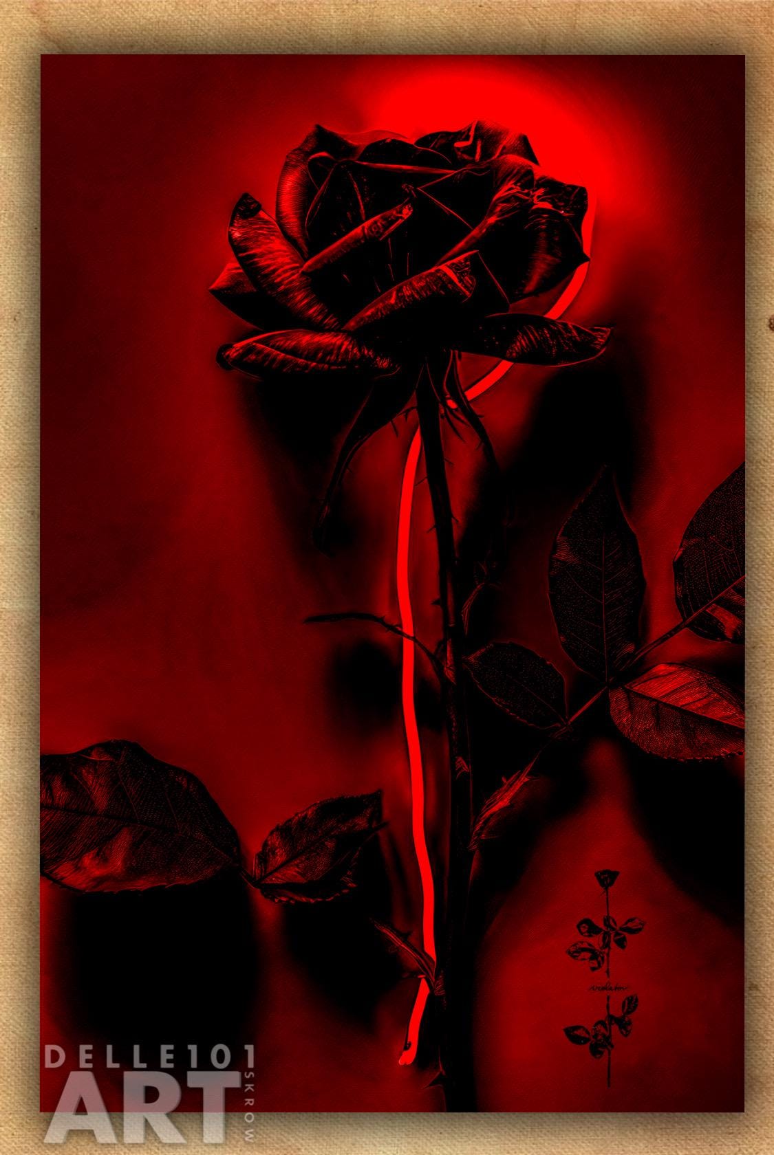 Violator Black Rose Art Depeche Mode Art Print Canvas Picture - Etsy