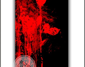 Violator Rose Red Paint Art Depeche Mode Bild Kunstdruck Leinwand