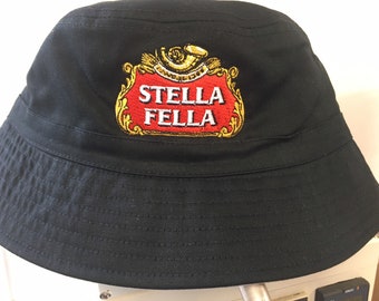 FELLA Vintage Festival Style Retro Bucket Hat - Inspired Stella - Festival Hats - Sun Hats - Retro Hat -Embroidered Bucket Hat- Quirky Hats