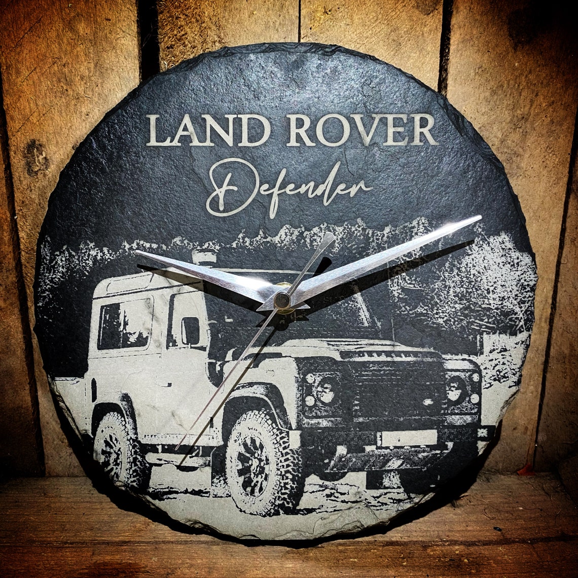 Slate Clock Car Gift Land Rover Defender Etsy