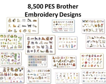 8,500 PES Brother Embroidery Designs Digital Download