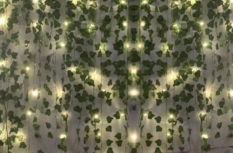 Artificial Leaf Vine With Lights Fake Leaves Greenery Hanging Etsy Canada