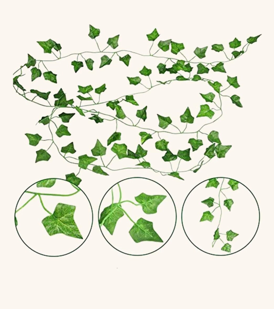 Artificial Leaf Vine With Lights Fake Leaves Greenery Hanging Etsy Canada