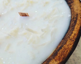 Coconut Cream Pie Wooden wick candle