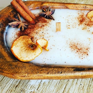 Hot Baked Apple Pie Woodwick Dough bowl candles