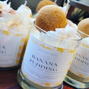 Banana Pudding Whipped Dessert Jar Candle