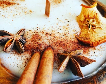 Hot Baked Apple Pie Woodwick Dough bowl candles