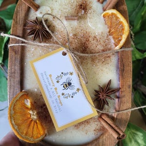 Spiced Orange and Cinnamon Chai Woodwick Dough bowl candle