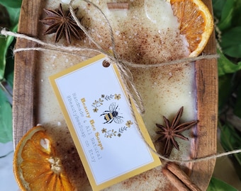 Spiced Orange and Cinnamon Chai Woodwick Dough bowl candle