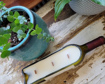 Cut Wine Bottle Candles