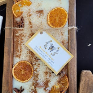 Spiced Orange and Cinnamon Chai Woodwick Rectangular Dough bowl candle