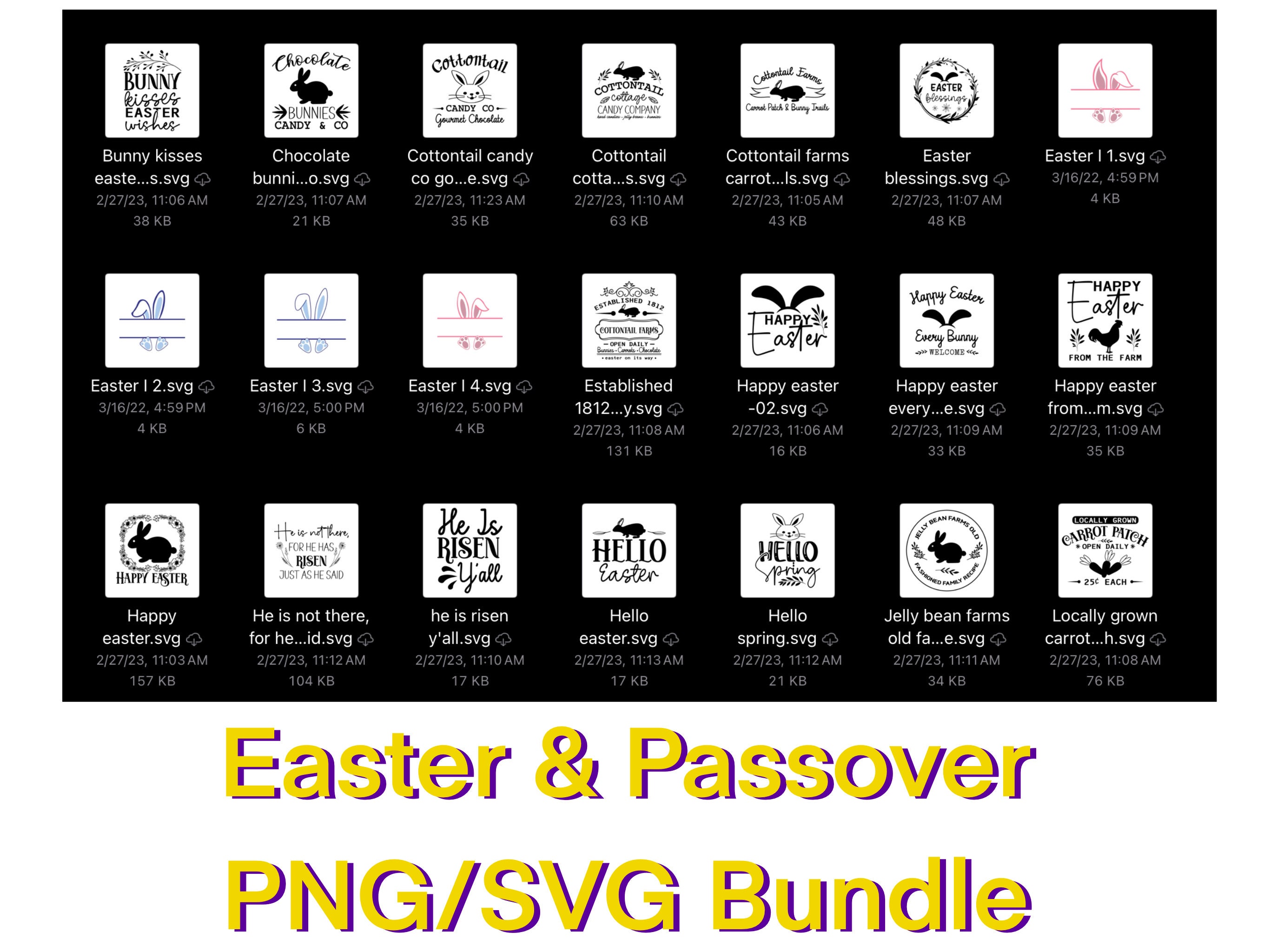 Easter / Passover Christian SVG, PNG bundle over 200 images!