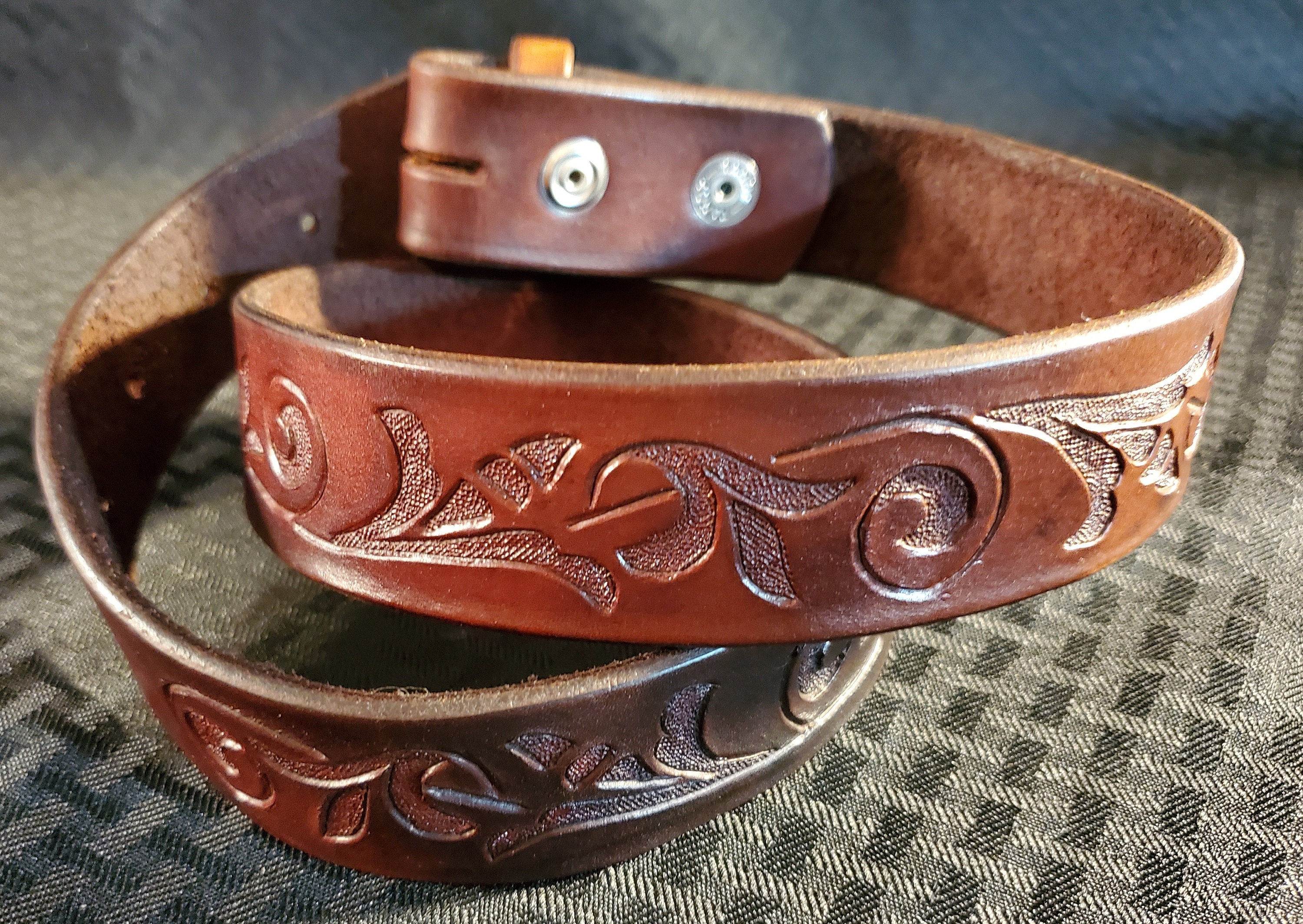 Men's Brown Belt fits waist size 32 to 35 inches Etsy