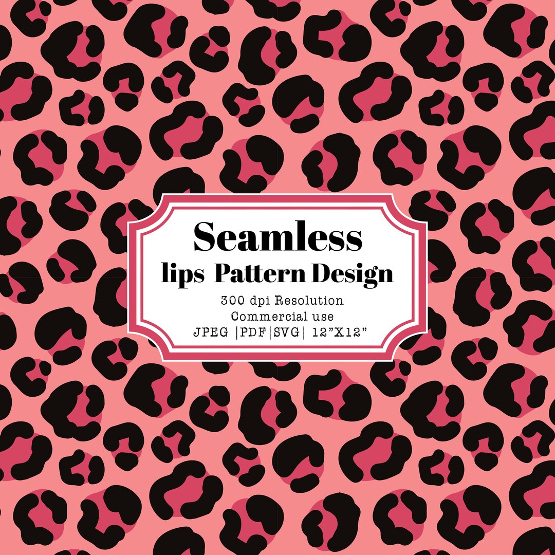 Leopard Print Seamless Pattern – Pink Background With Black Spots ...