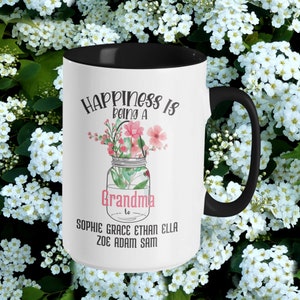 Personalized Grandma Coffee Mug, grandma birthday mug, nana coffee mug,