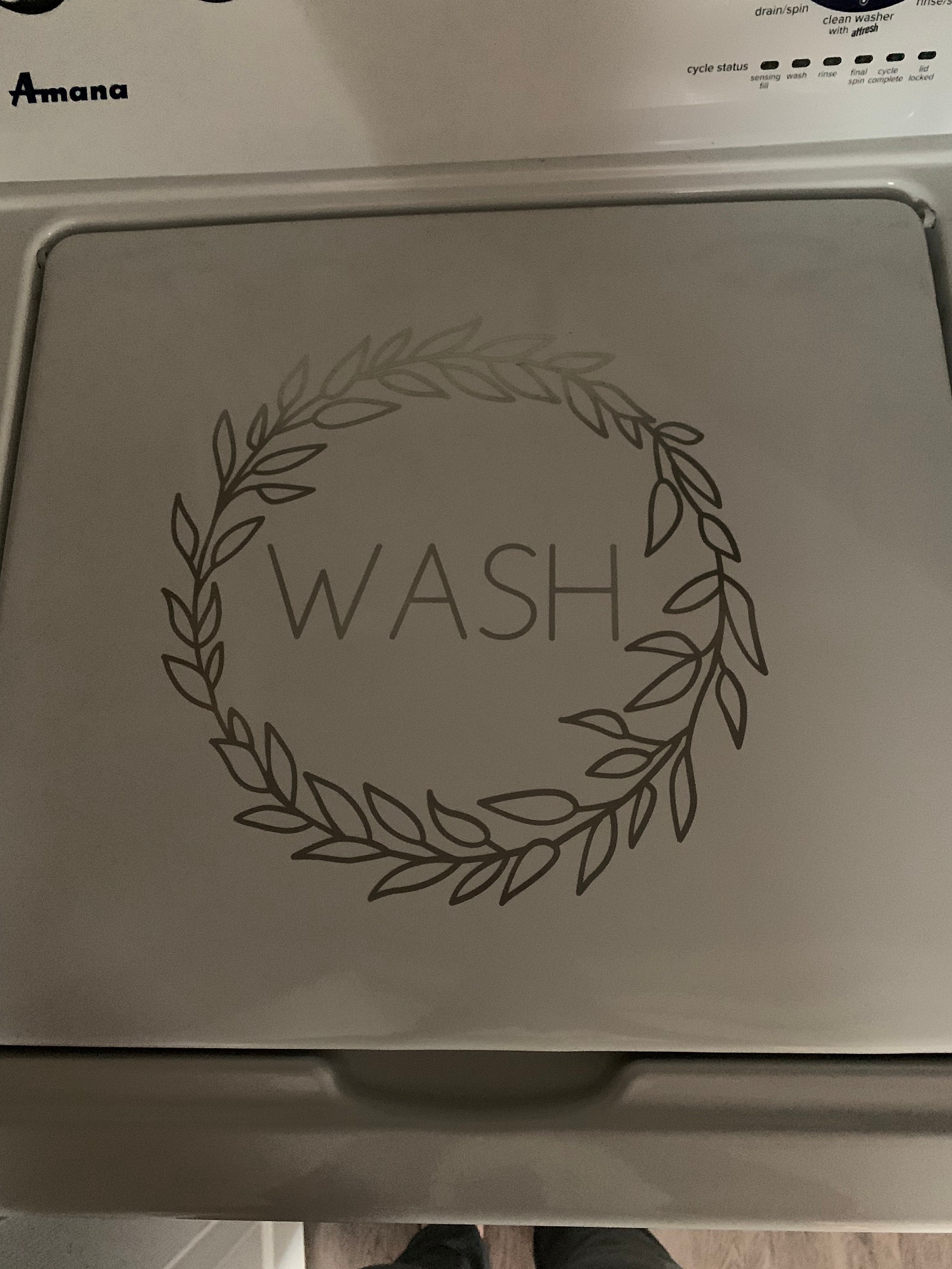 Wash & Dry decals Etsy