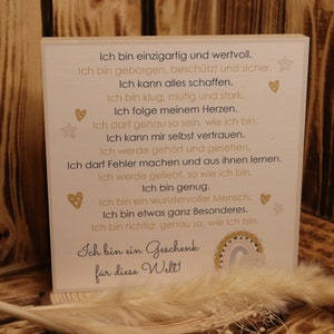 Holzaufsteller Affirmationen I Affirmation für Kinder und Erwachsene I Geschenk Einschulung & Geburtstag I Affirmationskarten