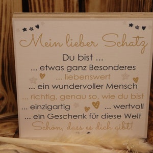 Holzaufsteller Du bist I Affirmation für Kinder und Erwachsene I Achtsamkeit I Geschenkidee I Affirmationskarten