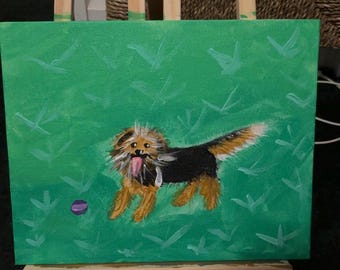 Agressief middelmatige huisdierenschilderij!