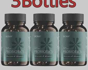3 cápsulas probióticas Bioma para la salud intestinal.