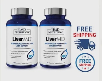 Suplemento de apoyo hepático LiverMD de Nutrition (2 paquetes, 60 cápsulas cada uno)