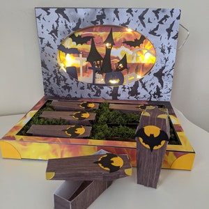 SVG Files to make this Spooky Halloween Trick or Treat Box