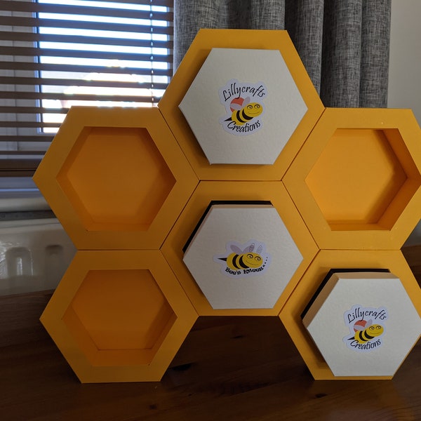 File SVG per telaio a nido d'ape e scatola superiore strappo esagonale