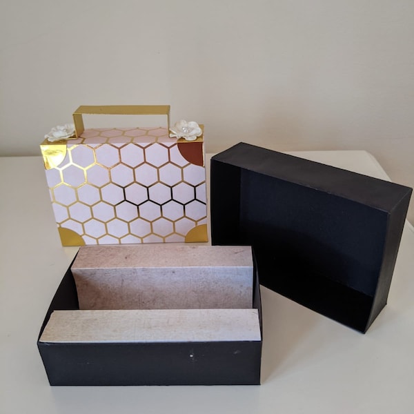 SVG files for miniature suitcase gift box