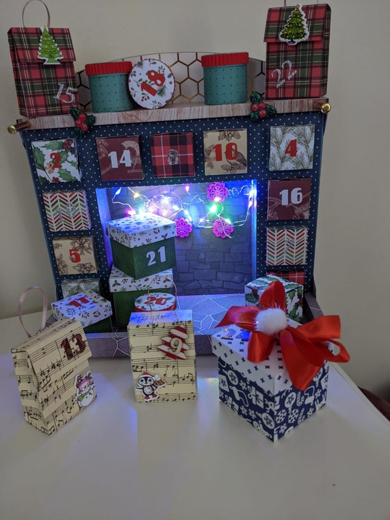 SVG Files to Create This Magical Christmas Fireplace Advent Calendar - Etsy