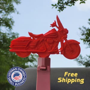 Kit de repuesto para buzón de correo con bandera roja impresa en 3D personalizada Electra Glide HD. Regalo de Navidad, cumpleaños o para él o ella. ENVÍO GRATIS.